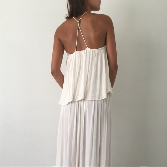 Zara White Ruffle Maxi Dress - Picture 3 of 5